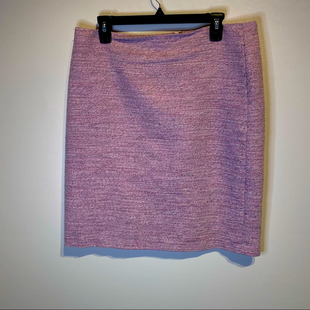 CeCe pink pencil skirt pink tweed fabric size 12